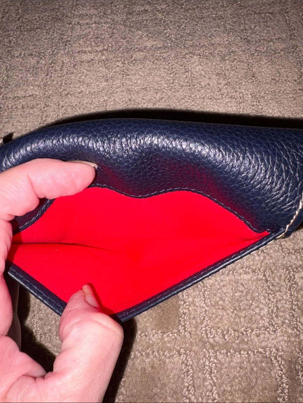 Dooney & Bourke Black Pebbled Leather Flap wallet